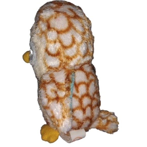 Stuffed Animal Plush Toy  Owl Brown/Tan/Blue 8 inches Big Eyes - Picture 2 of 6